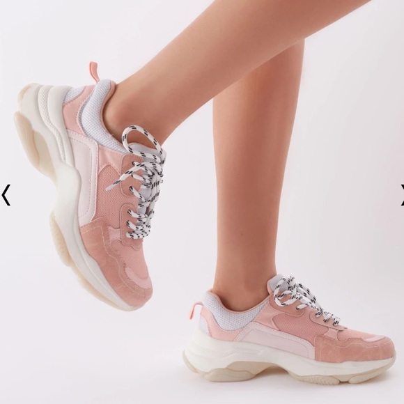 Public Desire Pink Chunky Sneakers - Picture 2 of 5